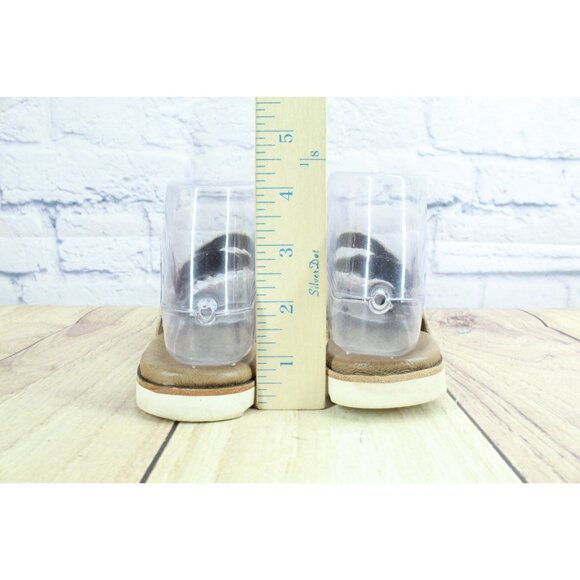 LL Bean Women's Tan Padded Leather Lakewashed Miniwedge Slide Sandals Size 6 M - Picture 6 of 9